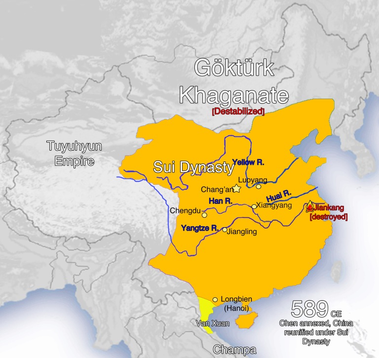 China Reunified Under Sui Dynasty