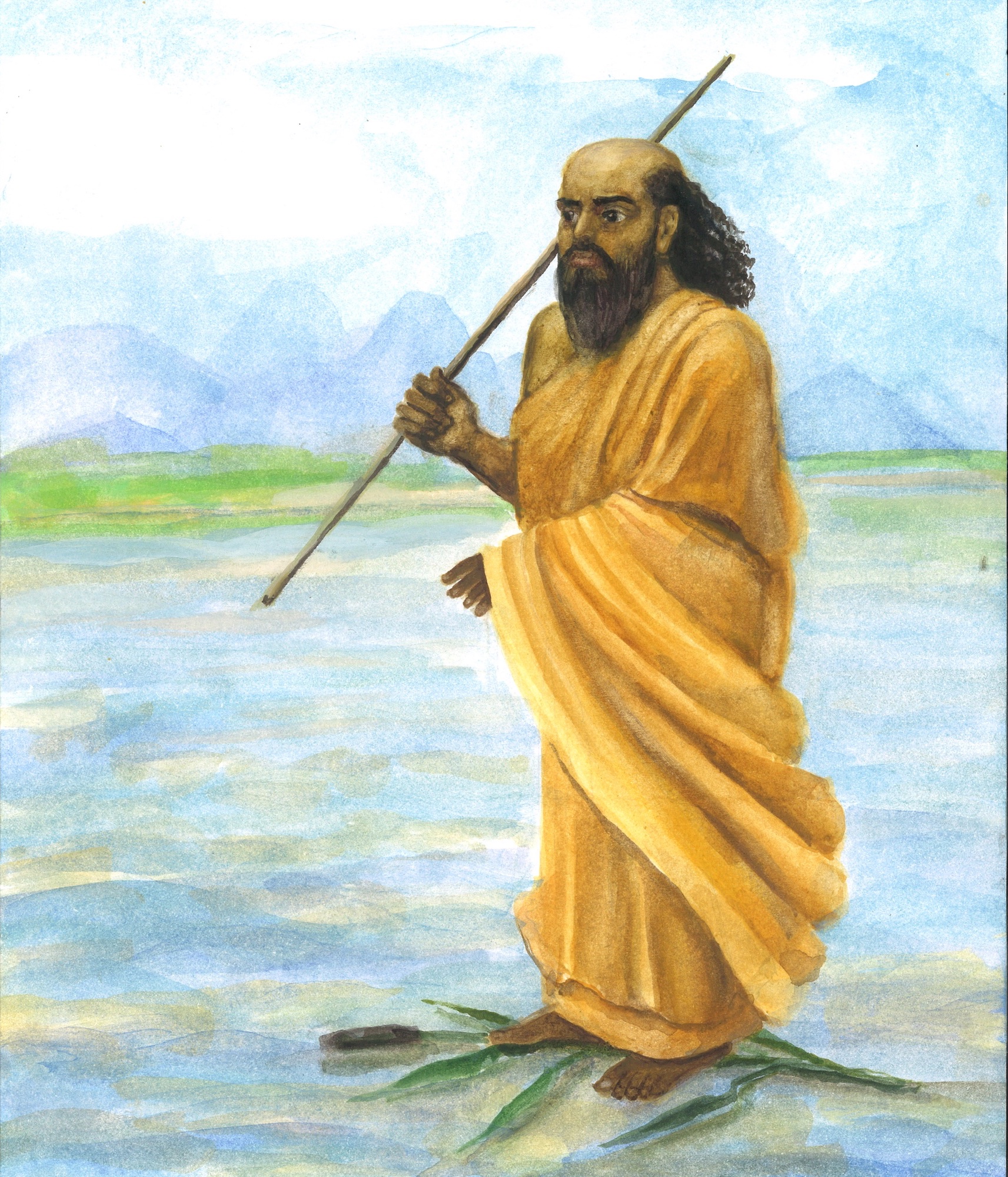 Bodhidharma crossing the Yangtze